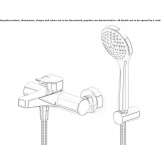 Single-lever shower and bathtub faucet with a hand shower and a diverter Perkata