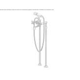 Set of an outdoor standing bathtub with a shower head Vieremae