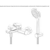 Single-lever wall-mounted bathtub and shower faucet with aerator Perkata