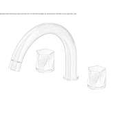 3-hole stainless steel bathtub faucet Sestino