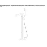 External bathtub faucet with hand shower and diverter Rakaw