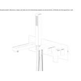 Concealed bathtub set with a hand shower and a shower head Rakaw