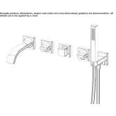 5-hole bathtub set with a hand shower with a diverter Kerman