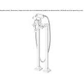 Set of an outdoor standing bathtub with a shower head Zamostea