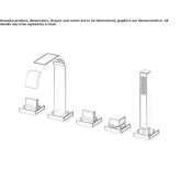 Concealed bathtub set with a shower hand Kerman
