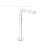 External column for a bathtub made of 316 stainless steel Bromham