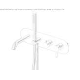 Wall-mounted bathtub set with hand shower and diverter Wamboin