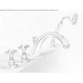 4-hole bathtub set with a hand shower Machetla