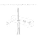 Single-lever wall-mounted bathtub faucet Treungen