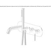 Wall-mounted bathtub faucet with hand shower and diverter Macau