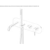 Wall-mounted bathtub set with hand shower and diverter Urpay