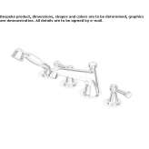 4-hole bathtub faucet for countertop installation with a shower hand Solarino