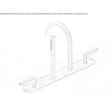 Set of 2 progressive faucets mounted on a rim with a spout Golubac