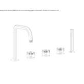 5-hole bathtub faucet with hand shower Jardin