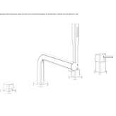 4-hole bathtub set with a hand shower Budingen