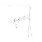 Wall-mounted bathtub set with hand shower Jardin