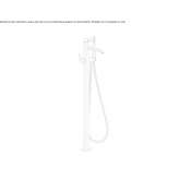 Bathtub faucet standing on the floor with a shower hand Nestoita