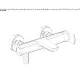 Single-lever wall-mounted bathtub faucet Mystic