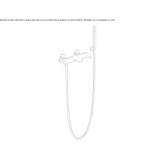 Wall-mounted bathtub faucet with a shower hand Mystic