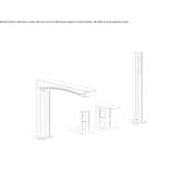 Single-lever bathtub faucet with a hand shower Mystic