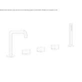 Bathtub faucet with a shower hand Nestoita