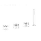 4-hole bathtub faucet with hand shower Jardin