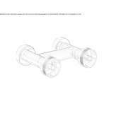 Wall-mounted bathtub faucet with individual rosettes Jardin