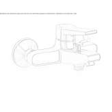 Single-lever wall-mounted bathtub faucet Elmas