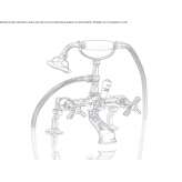 Two-hole freestanding bathtub faucet with a hand shower Cruzeiro