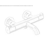Thermostatic wall-mounted single-lever bathtub faucet Yakutiye