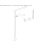 Bathtub faucet with a shower hand Pliska