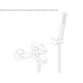 Single-lever wall-mounted bathtub faucet with a hand shower Yakutiye