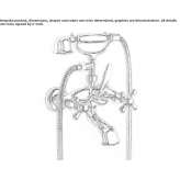 Wall-mounted bathtub faucet with a shower hand Sebnitz