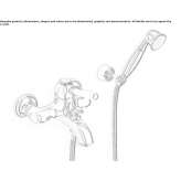 Single-lever wall-mounted bathtub faucet with a hand shower Wootton