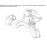 Single-lever wall-mounted bathtub faucet with a diverter Gainesti