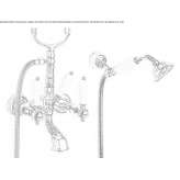 Wall-mounted bathtub faucet with a shower hand Marmion