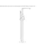 Free-standing bathtub faucet with a switch Selby