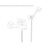 Single-lever wall-mounted bathtub faucet with a hand shower Leonard