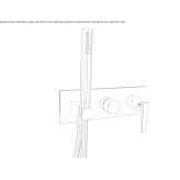 Shower tap with diverter and shower hand Pisek