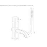 Deck mounted bathtub faucet with hand shower Marki