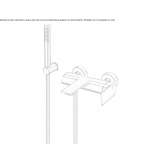 Single-lever wall-mounted bathtub faucet with a hand shower Ilford