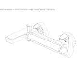 Single-lever wall-mounted bathtub faucet Ferez