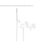 Wall-mounted bathtub faucet with a shower hand Imatra