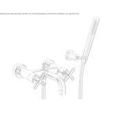Wall-mounted bathtub faucet with a shower hand Horodnia