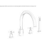 Bathtub set with hand shower Narvik