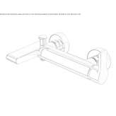 Single-lever wall-mounted bathtub faucet Ardud