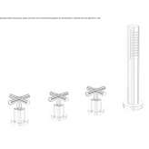 Deck mounted bathtub faucet with hand shower Horodnia