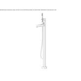Single-lever freestanding bathtub faucet with a hand shower Palizzi