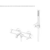 Outdoor wall-mounted bathtub set with hand shower Buynichy