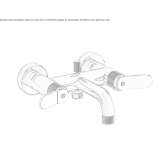 Wall-mounted bathtub faucet with individual rosettes Itatuba